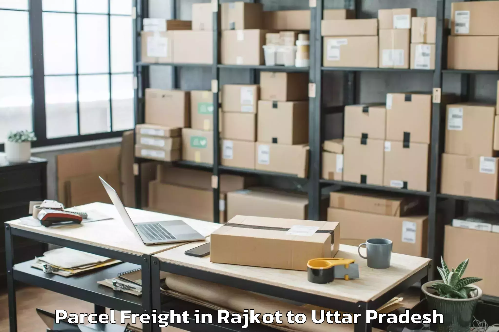 Expert Rajkot to Bansdih Parcel Freight